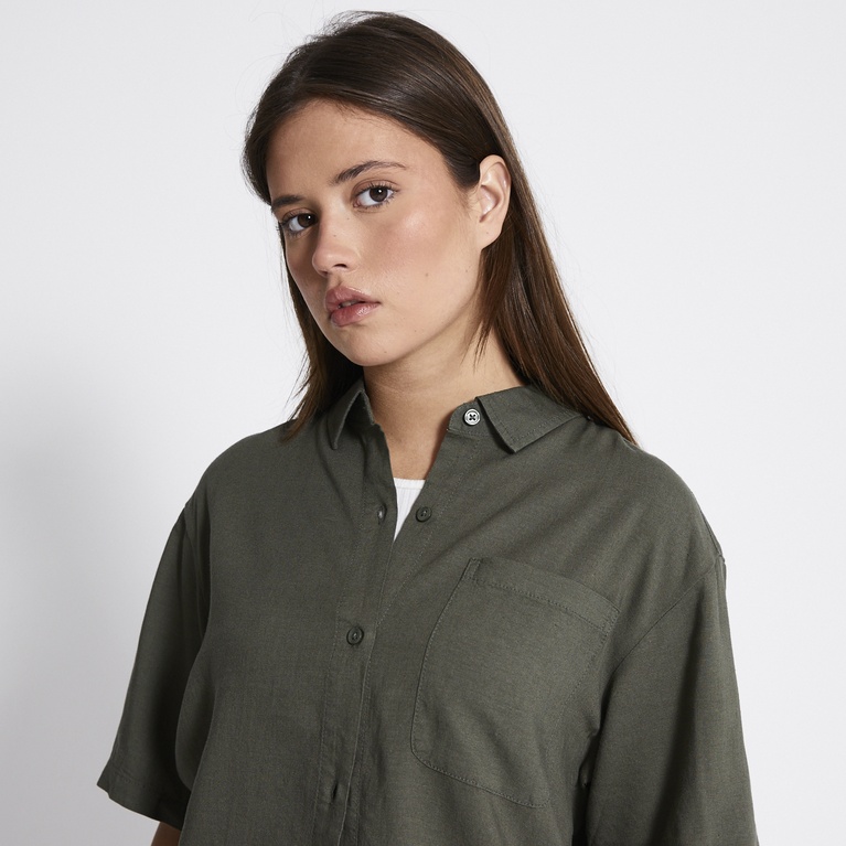 Kurzarm-Leinenbluse "Dana"